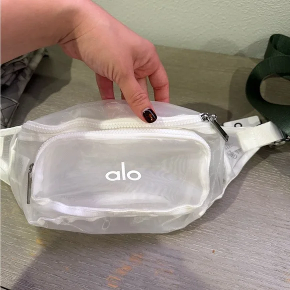 ALO Yoga | Bags | Alo Yoga White Sheer Belt Bag | Poshmark